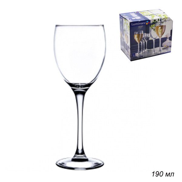 Набір келихів для білого вина Luminarc Signature 190 мл 6 шт (H9995) Luminarc