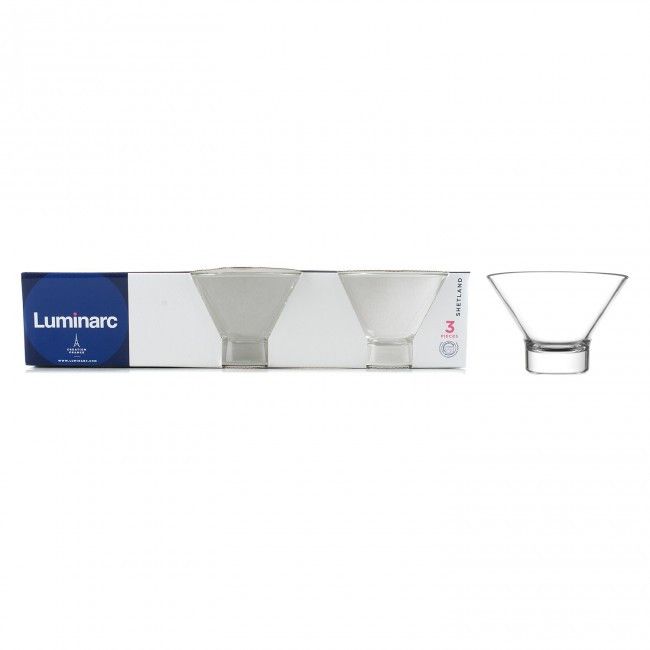 Набір широких прозорих креманок скляних для десертів Luminarc Shetland 250 мл (P1434) Luminarc
