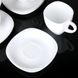 Чайний набір білий з квадратними блюдцями Luminarc CARINE White 6х200 мл