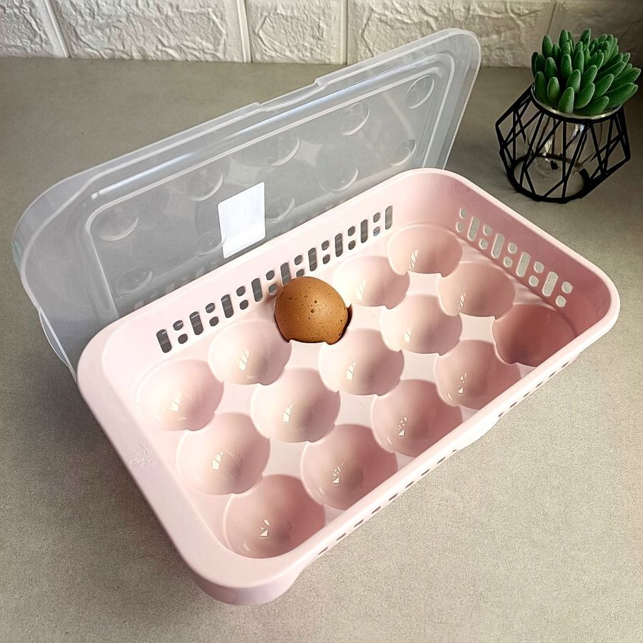 Пластиковий лоток для зберігання та транспортування яєць на 15 осередків. BEE HOME