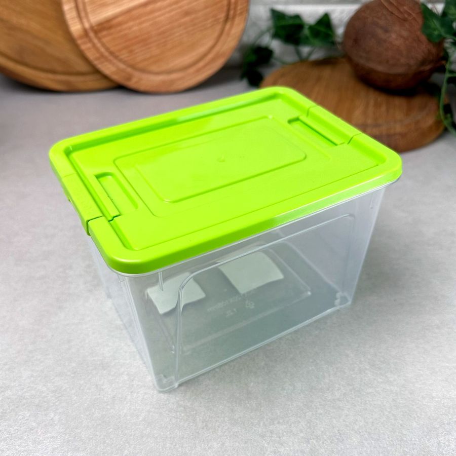 Пластиковий харчовий контейнер із кришкою для зберігання 1.2 л Smart Box Practice Алеана