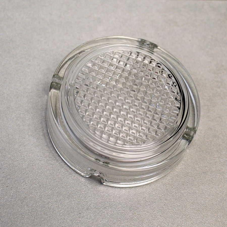 Кругла скляна попільничка з рифленим дном Uniglass UniGlass