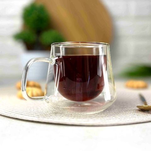 Стеклянная чашка 230 мл с двойными стенками Macchiato, чашки с двойным дном Без бренда