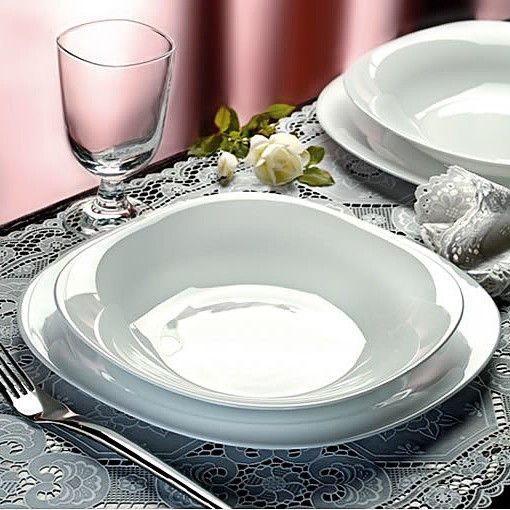 Суповая квадратная тарелка из стеклокерамики Bormioli Parma 23 см Bormioli Rocco