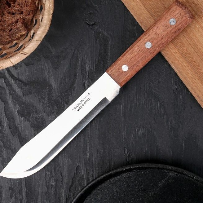 Нож для мяса с деревянной рукоятью Tramontina Universal 180 мм (22901/007) Tramontina
