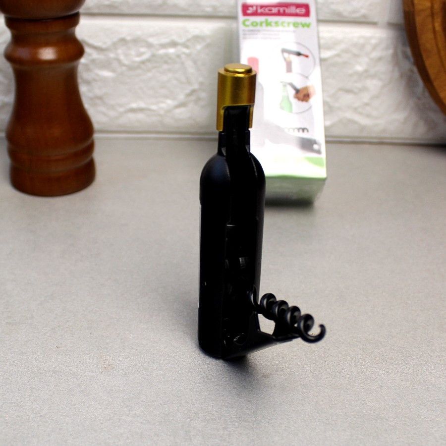 Штопор-открывалка для бутылок в форме бутылки с магнитом, нож сомелье Kamille