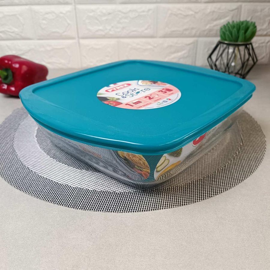 Стеклянный противень для запекания с крышкой 2.2л Pyrex (Пайрекс) Pyrex