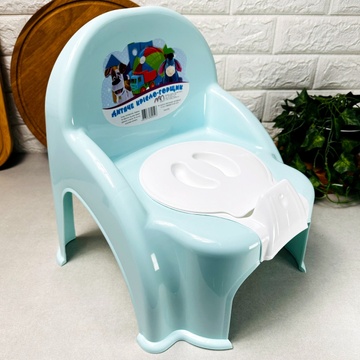 Детский горшок-стульчик для мальчиков Светло-Голубой Без бренда