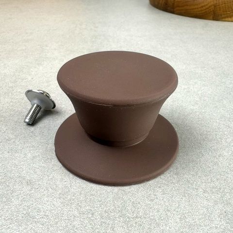 Запасна ручка для кухонних кришок Коричневий силікон Soft-touch Без бренда