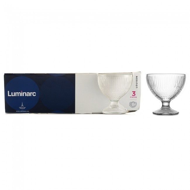 Набір скляних креманок для желе і мусів Luminarc Луїз 3 шт (P2008) Luminarc