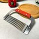 Кухонний ніж-слайсер для фігурного різання сиру, овочів Дерев'яна ручка