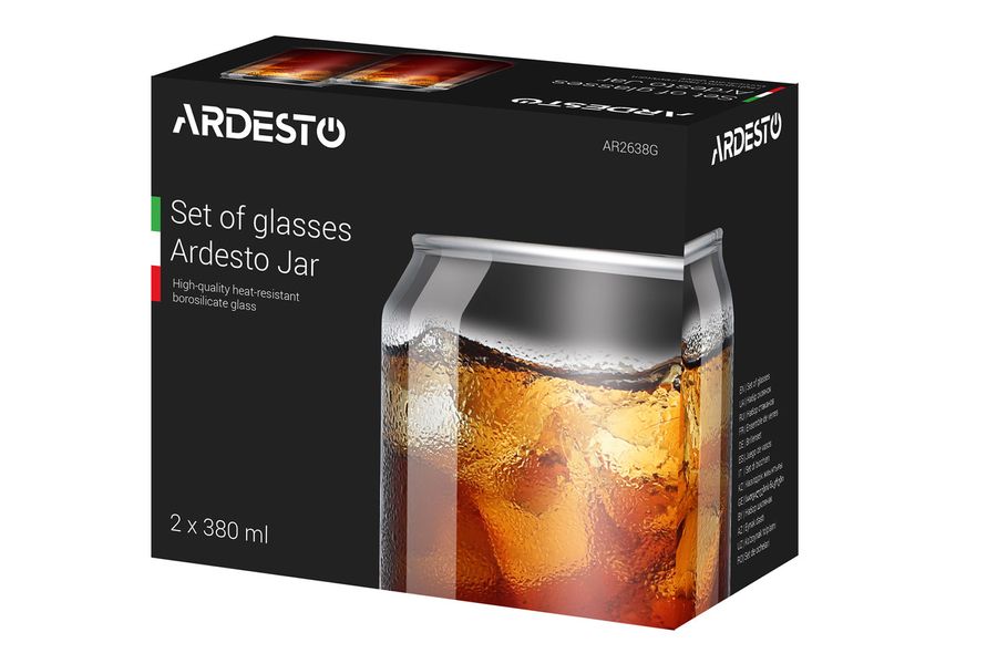 Набір коктейльних склянок 2 шт 380 мл Coca-Cola AR2638G Ardesto