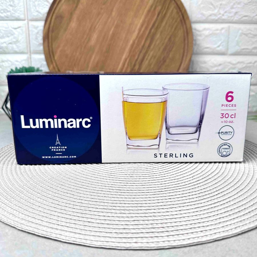 Набор низких стаканов с квадратным дном Luminarc Sterling 300 мл 6 шт (N0755) Luminarc