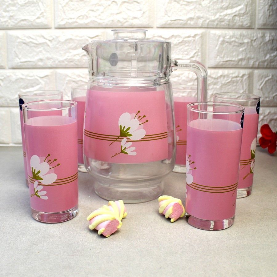 Набір для напоїв Luminarc Olivia Pink 7 предметів (Q5624) Luminarc