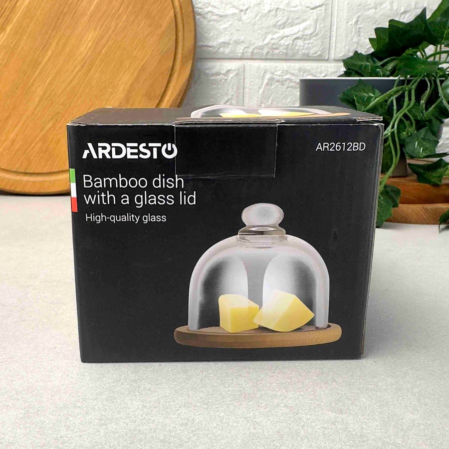 Бамбукова лимонниця зі скляною кришкою ARDESTO Ardesto