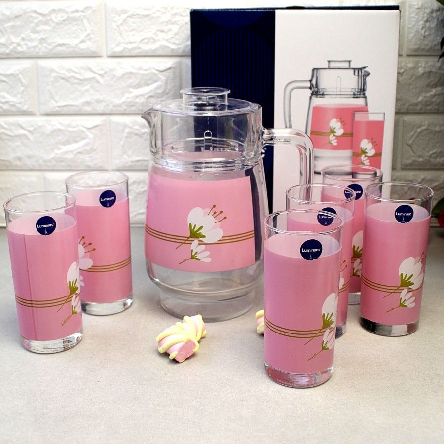 Набір для напоїв Luminarc Olivia Pink 7 предметів (Q5624) Luminarc