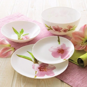 Столовый сервиз с розовой орхидеей 19 предметов Luminarc Diwali Water Color (P7080) Luminarc