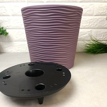 Фиолетовый напольный горшок со вставкой для дренажа 6 л, Фьюжн Алеана Алеана