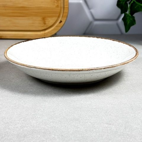 Тарілка глибока порцелянова Seasons Beige 21 см Alumilite 197621/B Porland