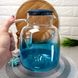 Стеклянный заварочный чайник 1,8л Синий Ледяные Горы для плиты