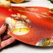 Кругла помаранчева новорічна серветка 38 см (НГК-4)
