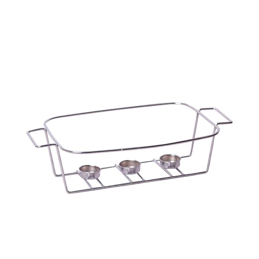 Мармит керамический 3 л со стеклянной крышкой и металлической подставкой Kamille