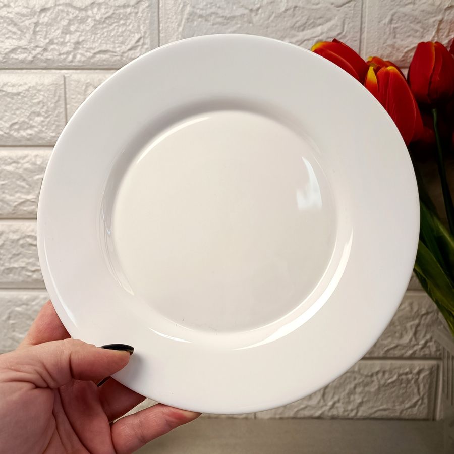 Плоская десертная круглая тарелка из стеклокерамики Bormioli Toledo 20 см Bormioli Rocco