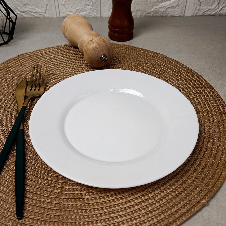 Плоская десертная круглая тарелка из стеклокерамики Bormioli Toledo 20 см Bormioli Rocco