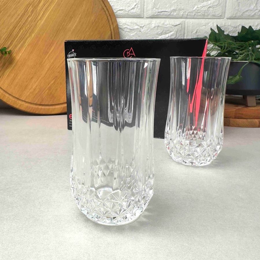 Набор высоких стаканов из хрустального стекла Eclat Longchamp 360 мл 6 шт (L9757) Éclat
