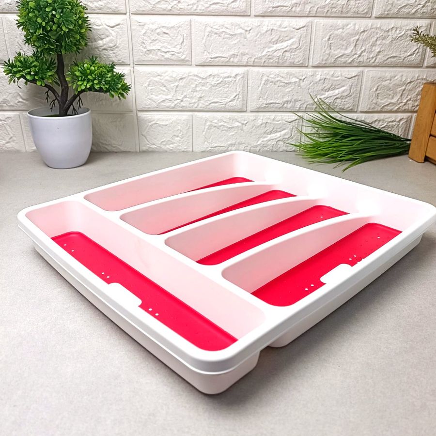 Двухцветный вкладыш в кухонный ящик для столовых приборов 29.5*33*5 см Art plast company