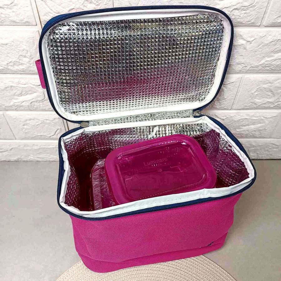 Набор пищевых контейнеров с малиновыми крышками в термосумке Luminarc KEEP'N'BOX 3 шт (P9973) Luminarc