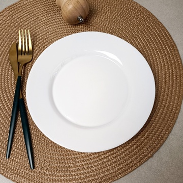 Плоска обідня кругла тарілка зі склокераміки Bormioli Toledo 25 см Bormioli Rocco