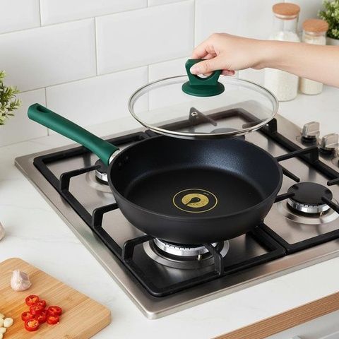 Сковорідка глибока 28 см з кришкою RG-1101-28/h/L RINGEL