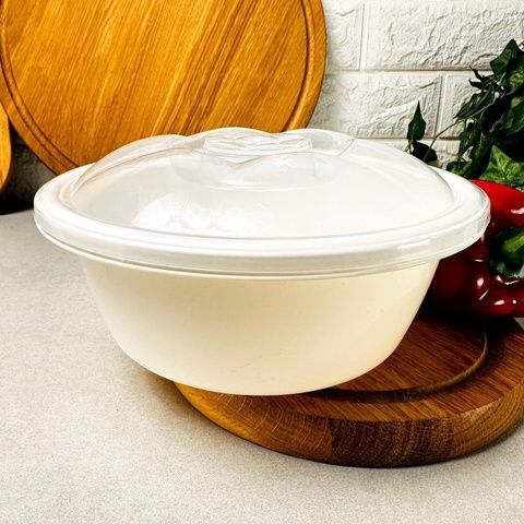Пластикова кухонна миска 1л із кришкою 10421 Dunya Dunya Plastik