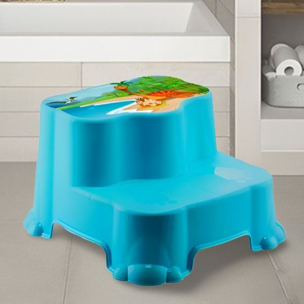Голубой детский пластиковый стульчик-ступеньки, 06104 Dunya Dunya Plastic
