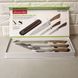 Набір кухонних ножів 4 предмети в подарунковій упаковці (3 ножі+магнітний тримач)
