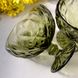 Набор зелёных креманок из цветного стекла "Изумруд" 4 шт 300 мл (6446)