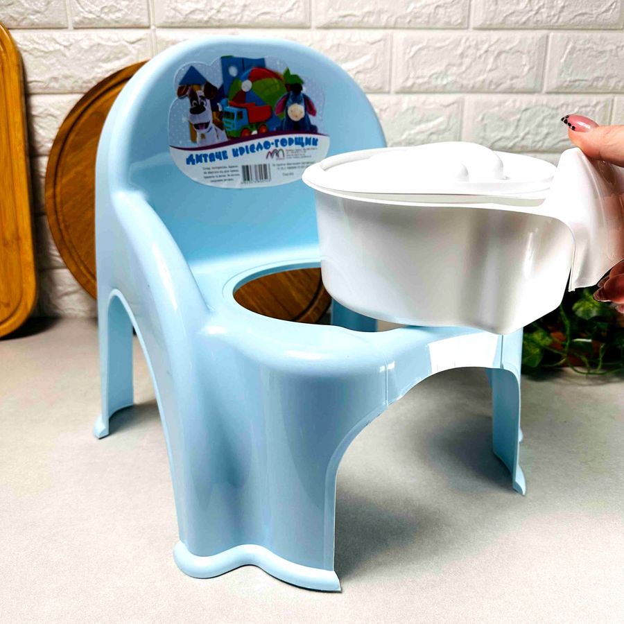 Детский горшок-стульчик для мальчиков Голубой Без бренда