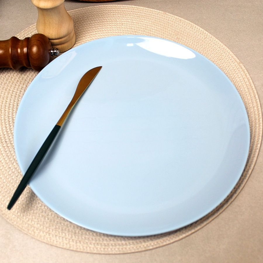 Бирюзовая подставная тарелка Luminarc Diwali Light Blue 270 мм (P2015) Luminarc