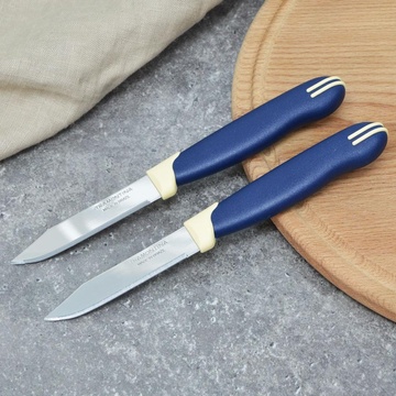 Ножі овочеві короткі 76 мм 2 шт Tramontina Multicolor (23528/213) Tramontina