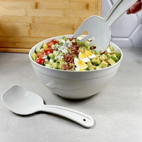 Миска для салата с ложкой и вилкой 3,2 л Dunya Chef 10740 Dunya Plastik