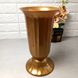 Золотистая устойчивая пластиковая ваза 38см для цветов Флора Алеана