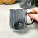 Чайна чашка 350 мл Графітовий перламутр із боросилікатного скла Roko