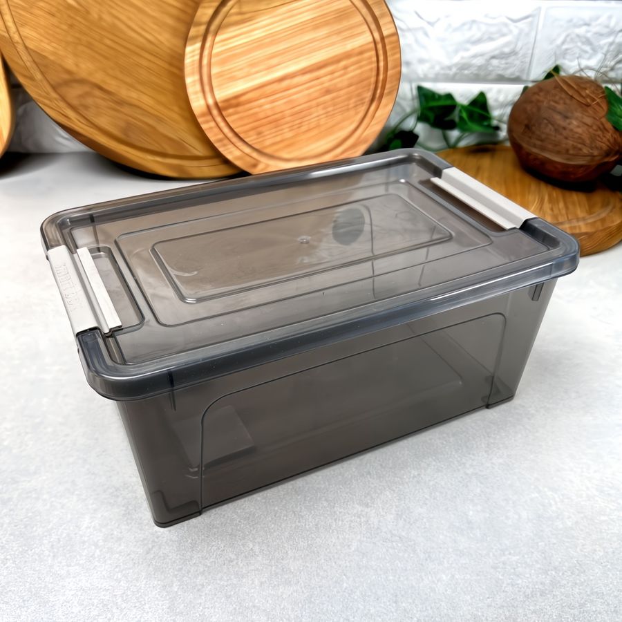 Пластиковый пищевой контейнер с крышкой 2,5 л Smart Box Дымка Алеана