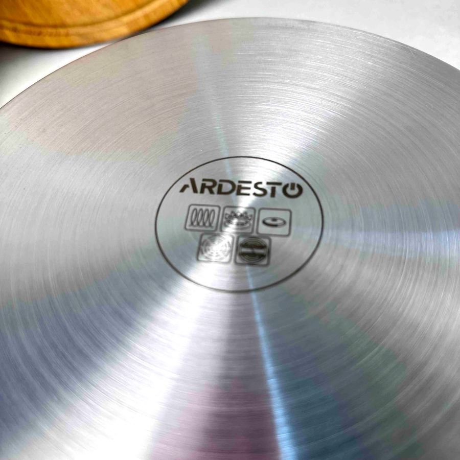 Велика каструля із нержавіючої сталі 2.3л Ардесто для індукційних плит ARDESTO Livorno Ardesto