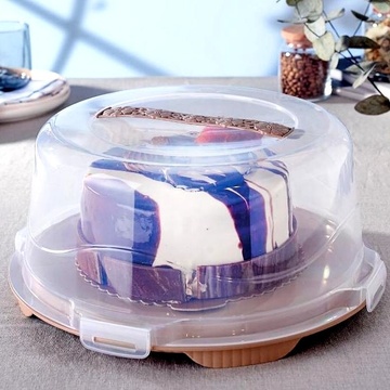 Кругла пластикова тортівниця із кришкою 33*14 см Violet Violet
