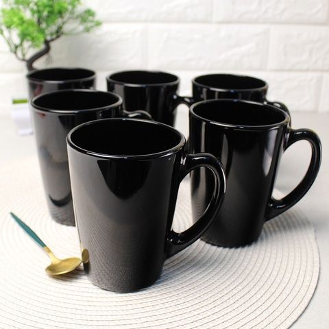 Набор кружек стеклянных 320 мл черный 6 шт New Morning Black Luminarc Luminarc