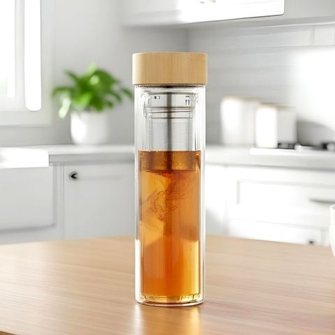 Пляшка скляна для чаю 450 мл із заварником Kamille KM9020 Kamille