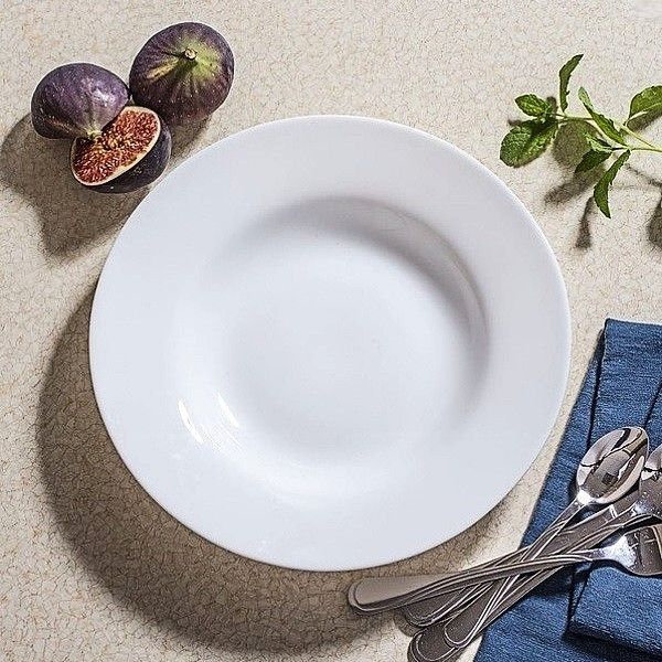 Белая тарелка для первых блюд Bormioli Toledo 24 см Bormioli Rocco
