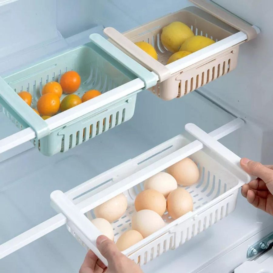 Навесной раздвижной пластиковый органайзер в холодильник 38,5 х 19 х 8 см, UR-3335 Arslon Plastik